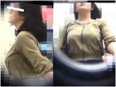 【街撮り動画89】メガネお姉さんの巨乳揺れ