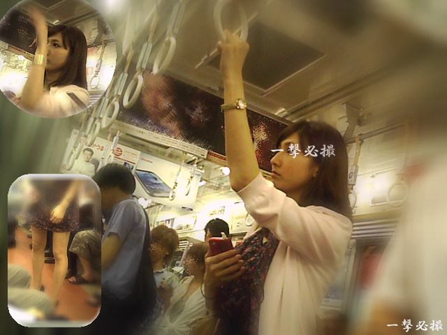 電車内で周囲の男の視線を集め完全にアイドル化してた美脚ＯＬを観察