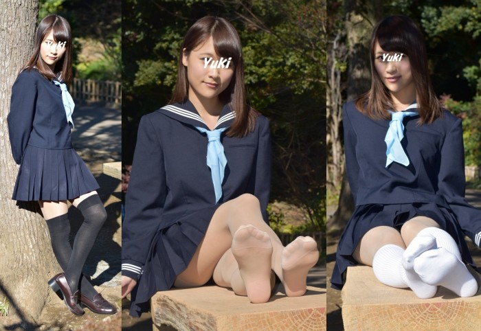 Yuki/セーラー服&ベージュストッキング&ソックスセット Yuki/セーラー服&ベージュストッキング&ソックスセット