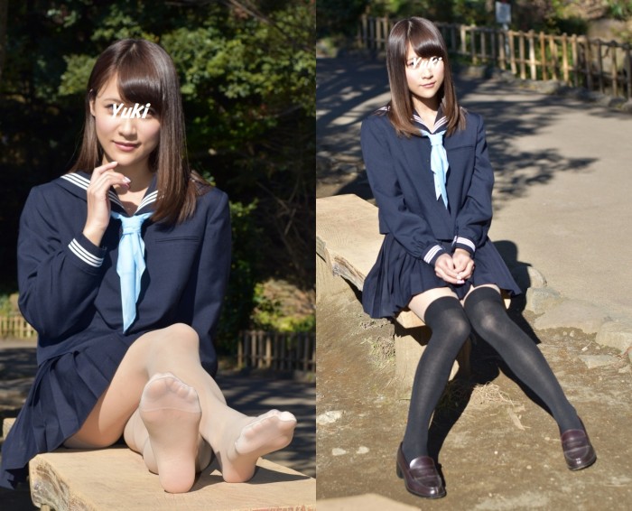 Yuki#7/セーラー服&ベージュストッキング&ニーハイ Yuki#7/セーラー服&ベージュストッキング&ニーハイ