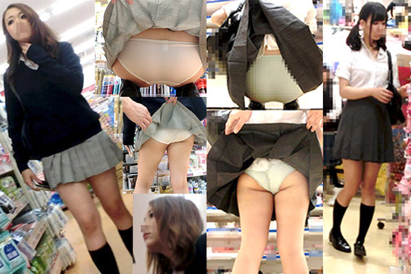 【2人SET】透けPもろ出し制服ギャル+めくられP丸見え清楚制服女子=鬼畜スカートめくりSPセット 【2人SET】透けPもろ出し制服ギャル+めくられP丸見え清楚制服女子=鬼畜スカートめくりSPセット