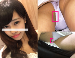 【パンツからマ●毛はみ出し。。。】バイト先のかわいい子のパンチラ撮ったら陰●がひょっこり。 【パンツからマ●毛はみ出し。。。】バイト先のかわいい子のパンチラ撮ったら陰●がひょっこり。