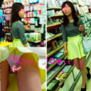 【高画質4K】買い物中の今時”美人女子○生”どんなp履いてる検査してみた♪