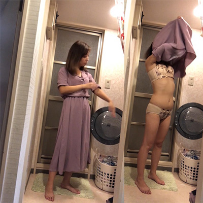 【撮り師に狙われた女子大生】脱衣所の着替え盗撮 【撮り師に狙われた女子大生】脱衣所の着替え盗撮