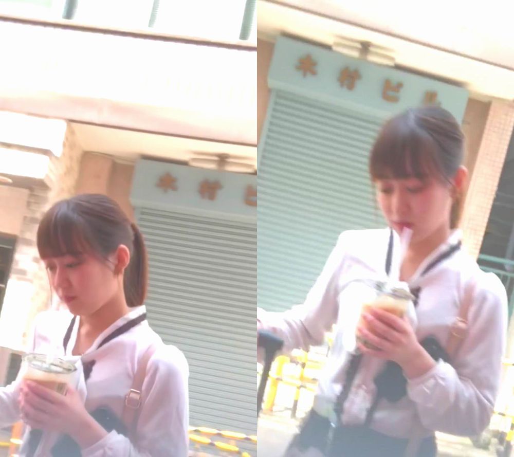 街角美少女パンチラJD風激カワポニーテール!純白パンティ! 街角美少女パンチラJD風激カワポニーテール!純白パンティ!