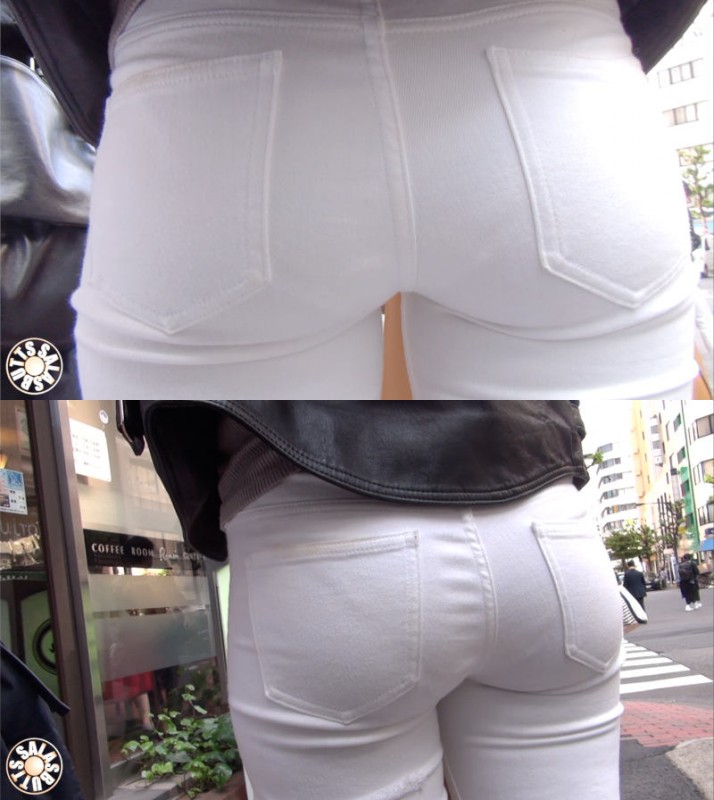 【FHD高画質】ダメージ白ジーンズ バランスの取れた形とライン 【FHD高画質】ダメージ白ジーンズ バランスの取れた形とライン